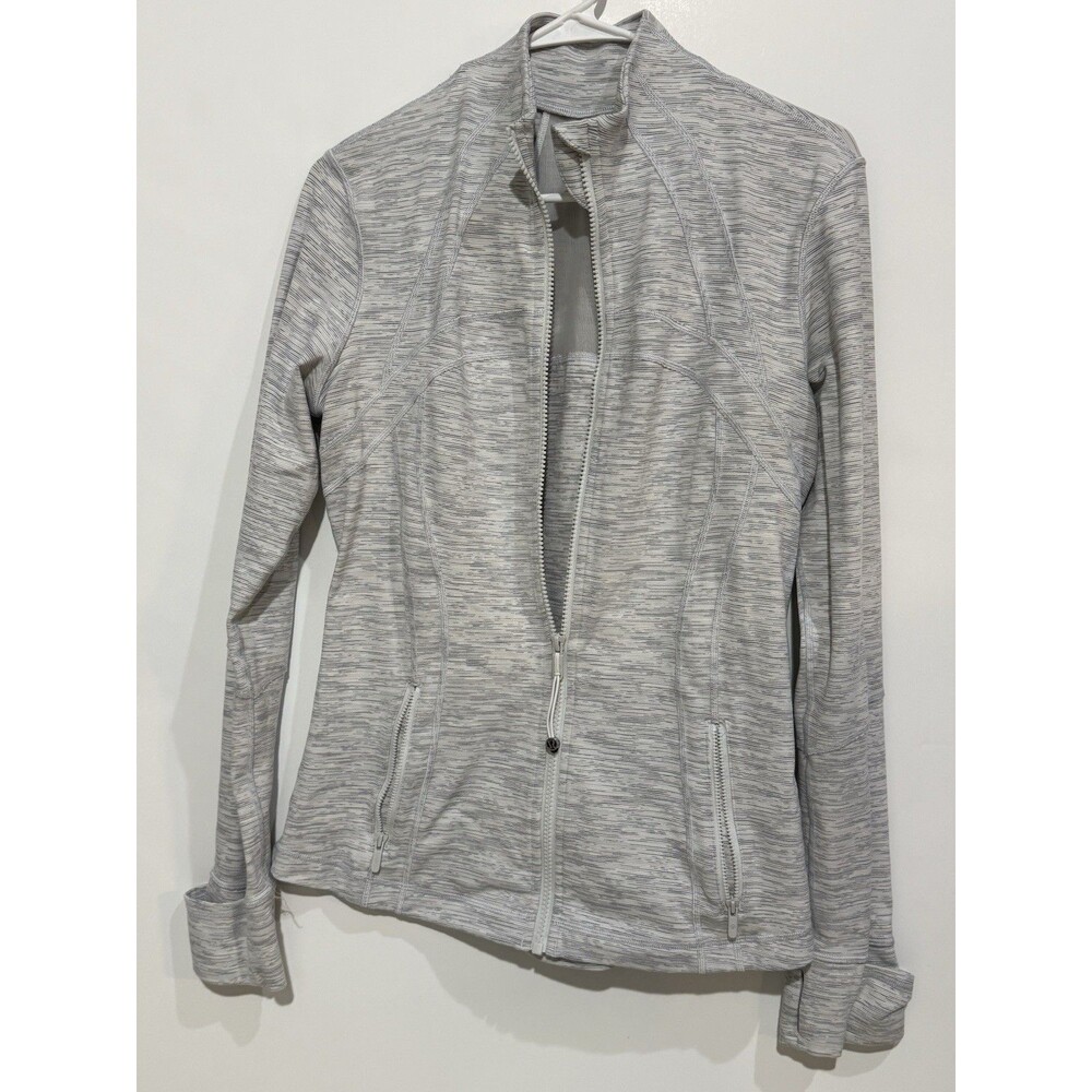 Lululemon Define Jacket – Women’s 10 – Heathered Gray – Full Zip Athleisure